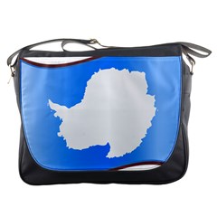 Waving Proposed Flag of Antarctica Messenger Bag