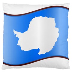 Waving Proposed Flag of Antarctica Large Cushion Case (One Side)