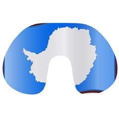 Waving Proposed Flag of Antarctica Travel Neck Pillow