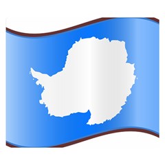 Waving Proposed Flag of Antarctica Double Sided Flano Blanket (Small) 