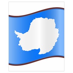 Waving Proposed Flag of Antarctica Drawstring Bag (Small)