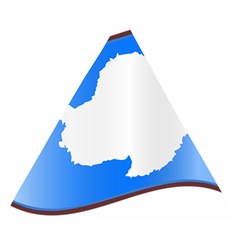Waving Proposed Flag of Antarctica Wooden Puzzle Triangle