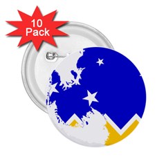 Chilean Magallanes Region Flag Map Of Antarctica 2 25  Buttons (10 Pack)  by abbeyz71