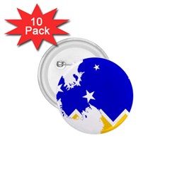 Chilean Magallanes Region Flag Map Of Antarctica 1 75  Buttons (10 Pack) by abbeyz71