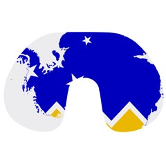 Chilean Magallanes Region Flag Map Of Antarctica Travel Neck Pillow by abbeyz71