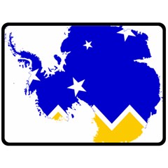 Chilean Magallanes Region Flag Map Of Antarctica Double Sided Fleece Blanket (large)  by abbeyz71