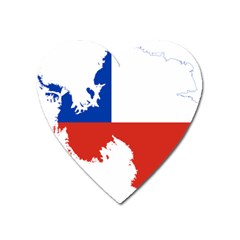 Chile Flag Map of Antarctica Heart Magnet