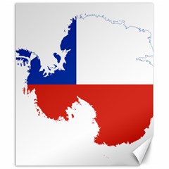 Chile Flag Map Of Antarctica Canvas 20  X 24  by abbeyz71