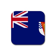 Government Ensign Of The British Antarctic Territory Rubber Coaster (square)  by abbeyz71