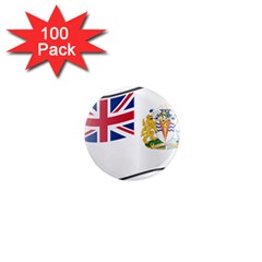 Waving Flag Of The British Antarctic Territory 1  Mini Magnets (100 Pack) 