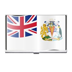 Waving Flag Of The British Antarctic Territory Business Card Holder by abbeyz71