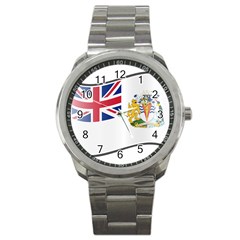 Waving Flag Of The British Antarctic Territory Sport Metal Watch by abbeyz71