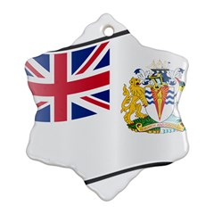 Waving Flag Of The British Antarctic Territory Snowflake Ornament (two Sides) by abbeyz71
