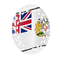 Waving Flag Of The British Antarctic Territory Ornament (oval Filigree) by abbeyz71