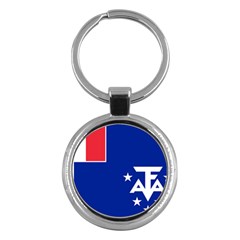 Flag Of The French Southern And Antarctic Lands, 1958 Key Chain (round) by abbeyz71