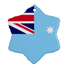 Proposed Flag Of The Australian Antarctic Territory Snowflake Ornament (two Sides) by abbeyz71