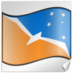 Waving Flag Of Tierra Del Fuego Province, Argentina Canvas 20  X 20  by abbeyz71