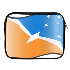 Waving Flag Of Tierra Del Fuego Province, Argentina Apple Ipad 2/3/4 Zipper Cases by abbeyz71