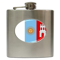 Unofficial Flag Of Argentine Cordoba Province Hip Flask (6 Oz) by abbeyz71