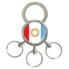 Flag of Argentine Cordoba Province 3-Ring Key Chain