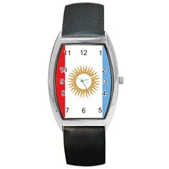 Flag Of Argentine Cordoba Province Barrel Style Metal Watch by abbeyz71