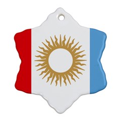 Flag of Argentine Cordoba Province Snowflake Ornament (Two Sides)