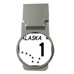 Alaska Route 1 Shield Money Clips (round) 