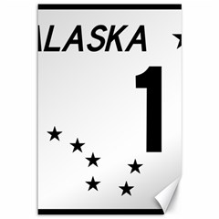 Alaska Route 1 Shield Canvas 12  X 18  by abbeyz71