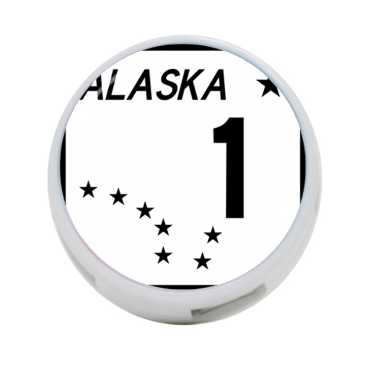 Alaska Route 1 Shield 4-Port USB Hub (Two Sides)