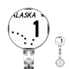 Alaska Route 1 Shield Stainless Steel Nurses Watch by abbeyz71