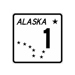 Alaska Route 1 Shield Satin Bandana Scarf by abbeyz71