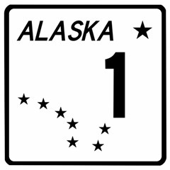 Alaska Route 1 Shield Wooden Puzzle Square by abbeyz71