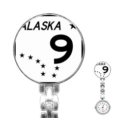 Alaska Route 9 Shield Stainless Steel Nurses Watch by abbeyz71