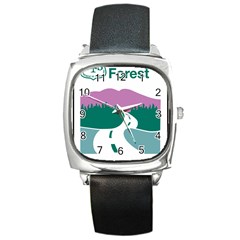 National Forest Scenic Byway Highway Marker Square Metal Watch by abbeyz71