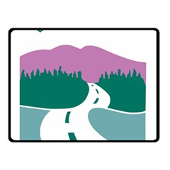 National Forest Scenic Byway Highway Marker Double Sided Fleece Blanket (small)  by abbeyz71