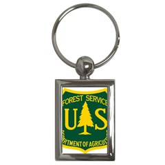 Logo Of The U S  Forest Service Key Chain (rectangle) by abbeyz71