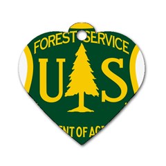 Logo Of The U S  Forest Service Dog Tag Heart (one Side) by abbeyz71