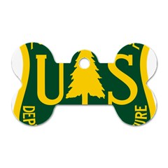 Logo Of The U S  Forest Service Dog Tag Bone (two Sides) by abbeyz71