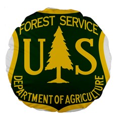 Logo Of The U S  Forest Service Large 18  Premium Flano Round Cushions by abbeyz71