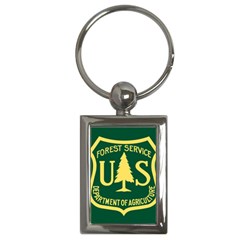 Flag Of The U S  Forest Service Key Chain (rectangle) by abbeyz71