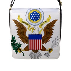 Greater Coat Of Arms Of The United States Flap Closure Messenger Bag (l) by abbeyz71