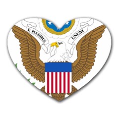 Greater Coat Of Arms Of The United States Heart Mousepads by abbeyz71