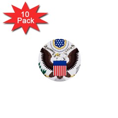 Greater Coat Of Arms Of The United States 1  Mini Buttons (10 Pack)  by abbeyz71