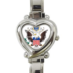 Greater Coat Of Arms Of The United States Heart Italian Charm Watch by abbeyz71