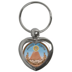 Great Seal of the United States - Reverse Key Chain (Heart)