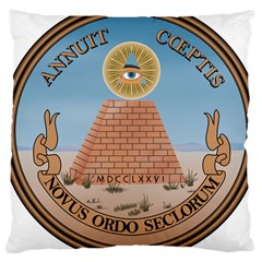 Great Seal Of The United States - Reverse Large Cushion Case (two Sides) by abbeyz71