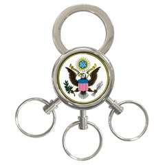 Great Seal Of The United States - Obverse  3-ring Key Chain by abbeyz71