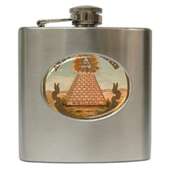 Great Seal Of The United States - Reverse Hip Flask (6 Oz) by abbeyz71