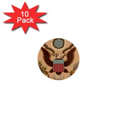 Great Seal Of The United States - Obverse 1  Mini Buttons (10 Pack)  by abbeyz71