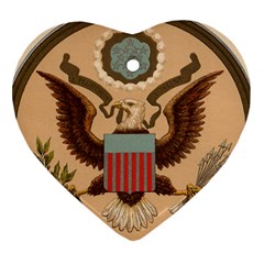 Great Seal Of The United States - Obverse Heart Ornament (two Sides)